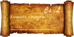 Csepeli Levente névjegykártya