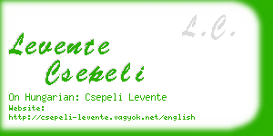 levente csepeli business card